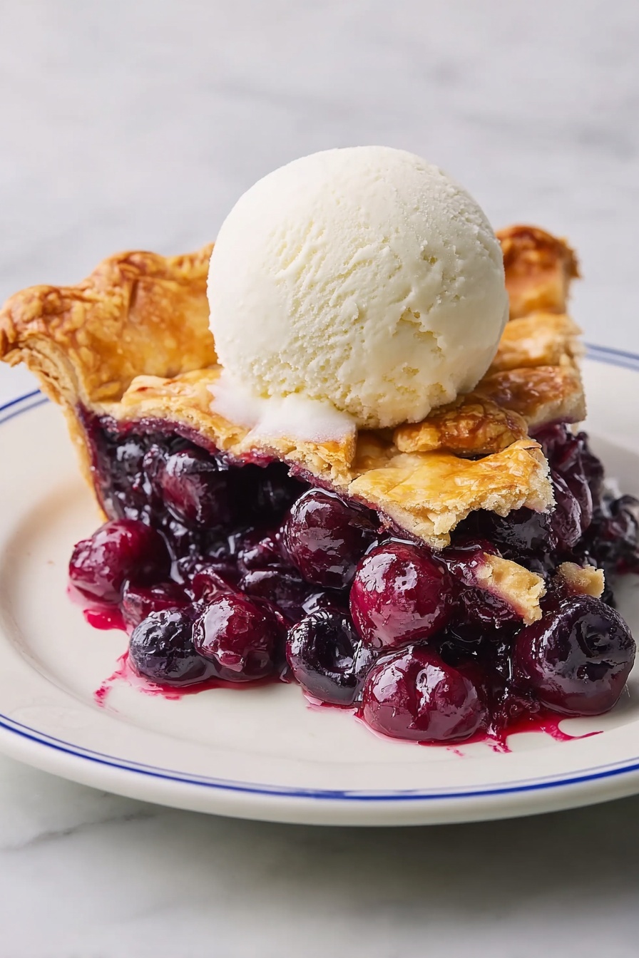 blueberry lemon pie - Serving Suggestion