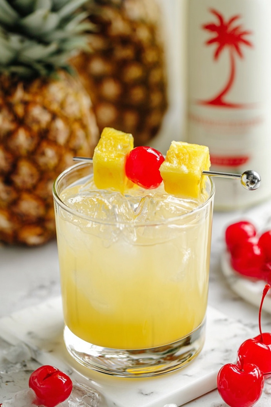 Pineapple Rum Punch - Serving Suggestion