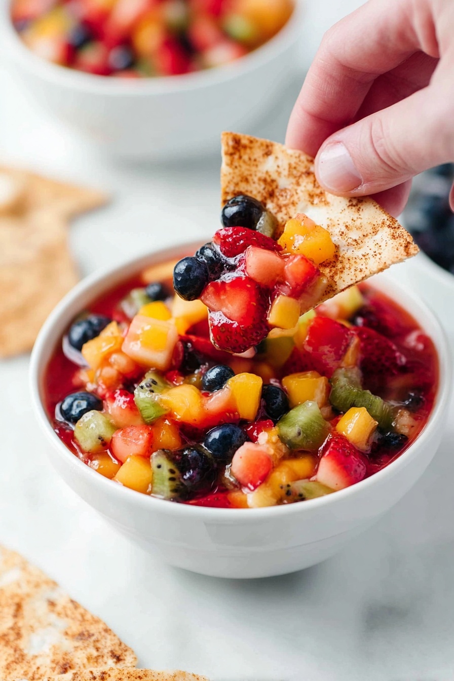 fruit salsa with cinnamon chips - Serving Suggestion