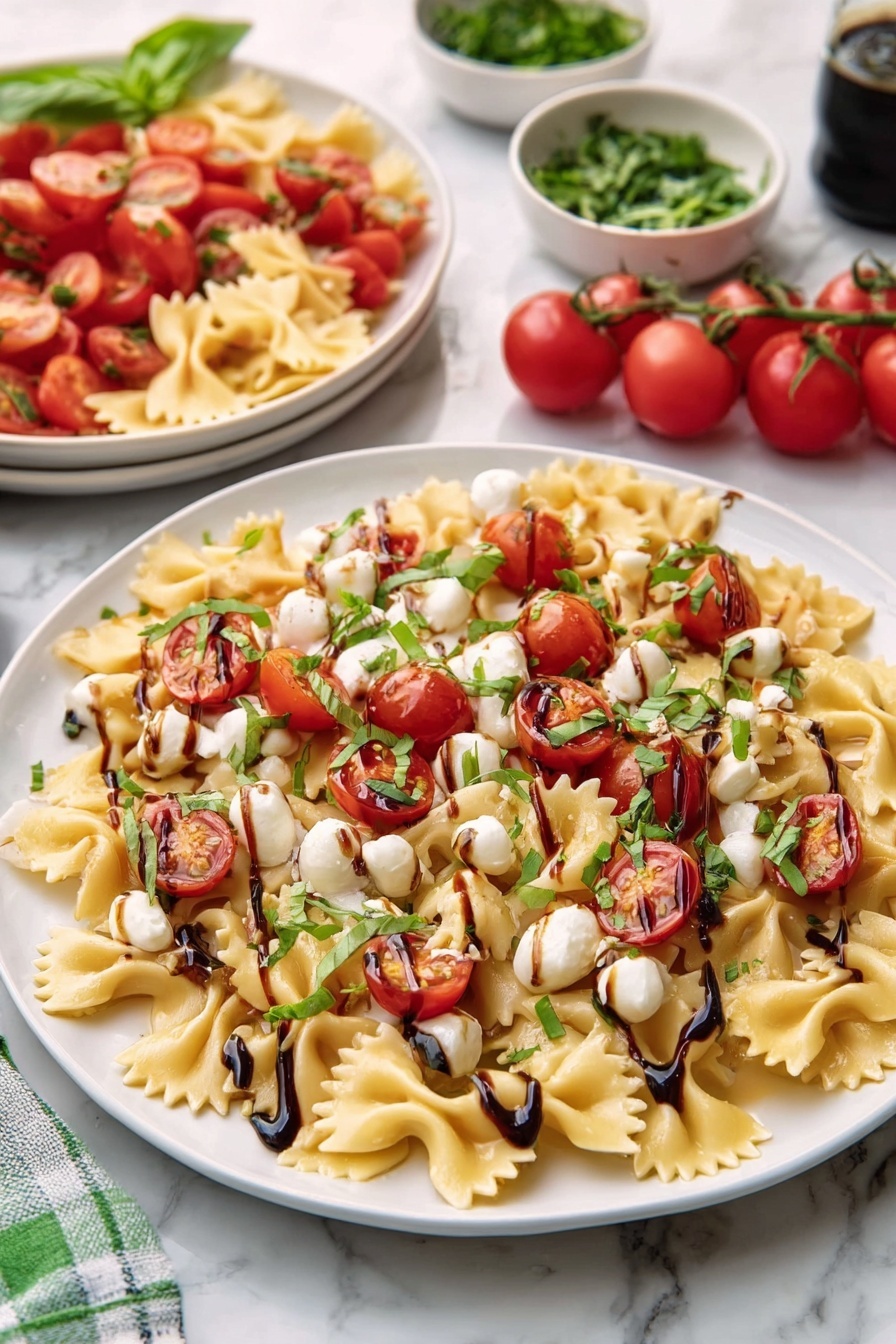Caprese Pasta Salad - Serving Suggestion
