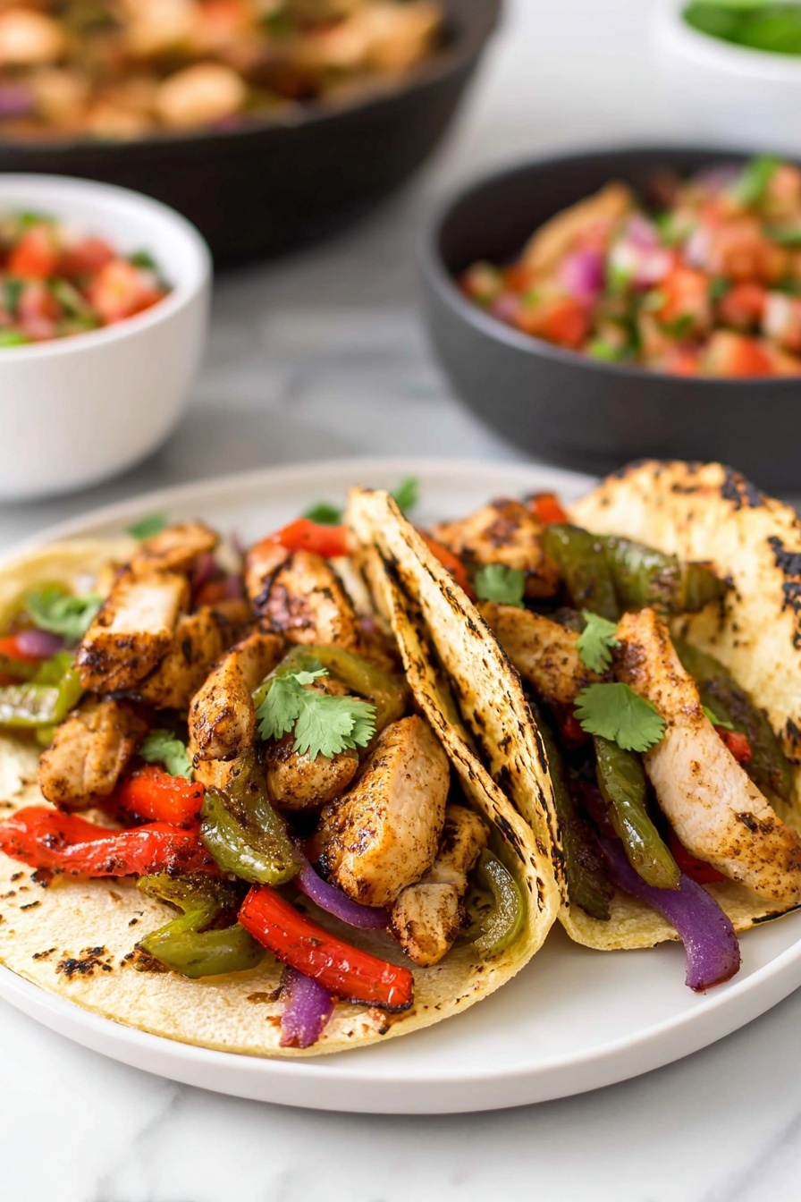 Air Fryer Chicken Fajitas - Serving Suggestion
