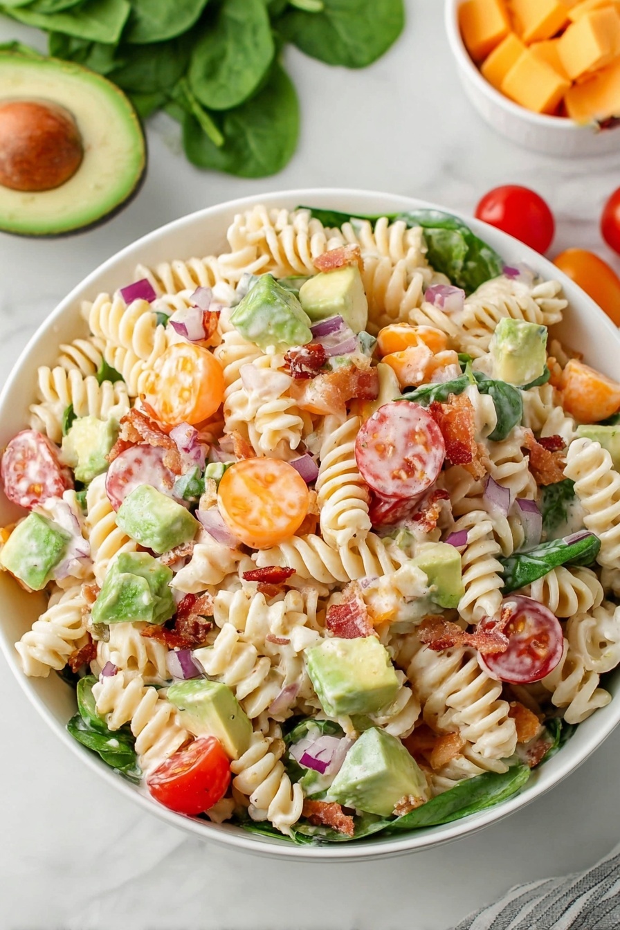 BLT Pasta Salad - Serving Suggestion