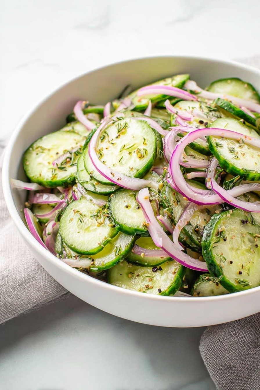Cucumber Salad - Serving Suggestion