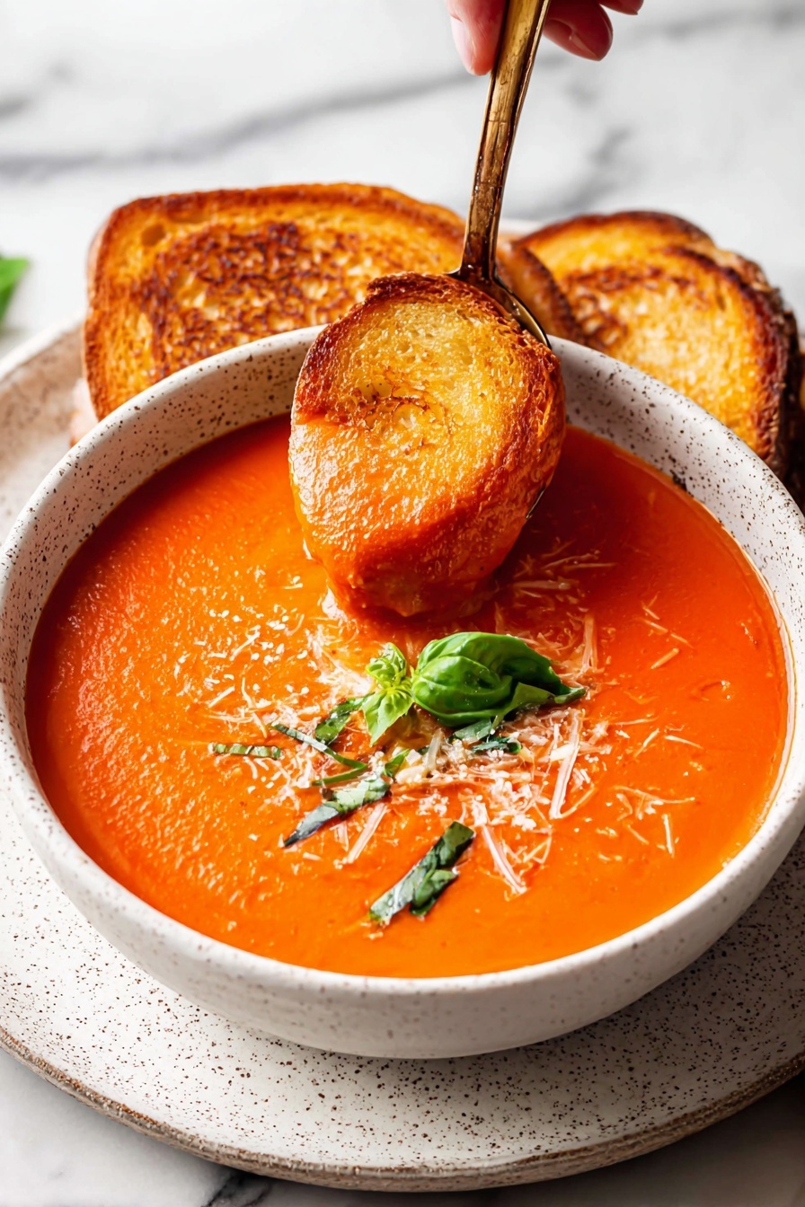 tomato soup with grilled cheese - Serving Suggestion