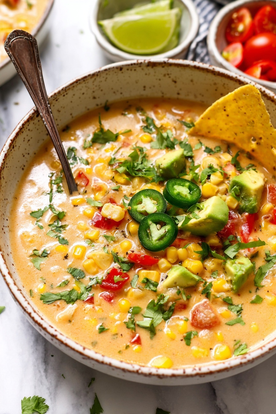 Fiesta Chicken Corn Chowder - Serving Suggestion