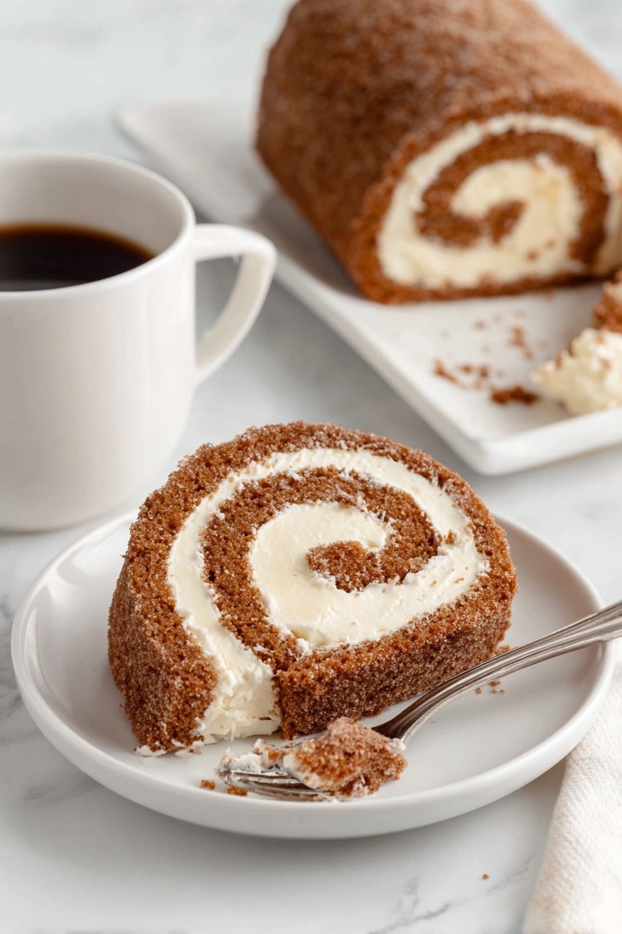 Pumpkin Roll - Serving Suggestion