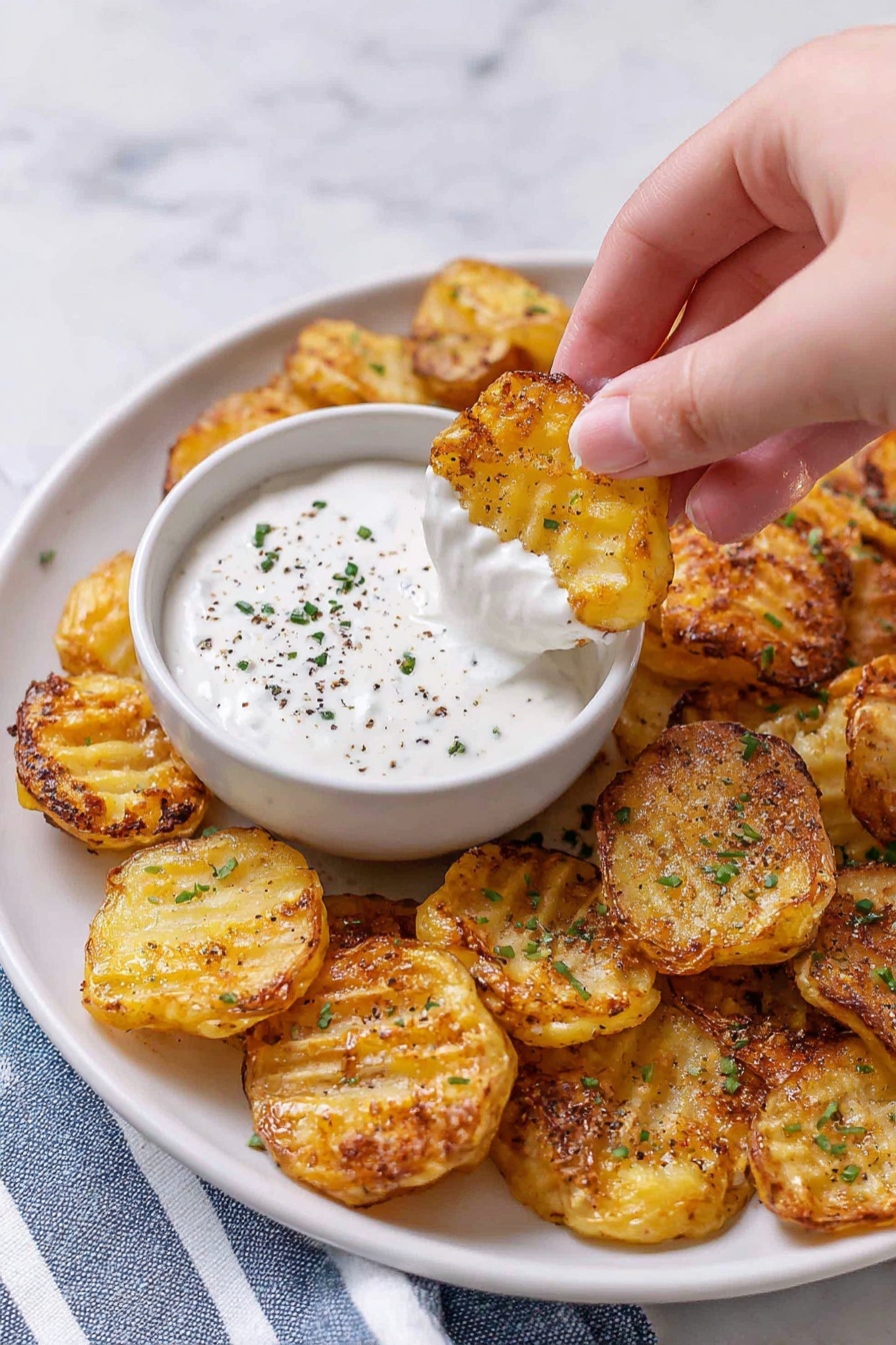 Parmesan Roasted Potatoes - Serving Suggestion