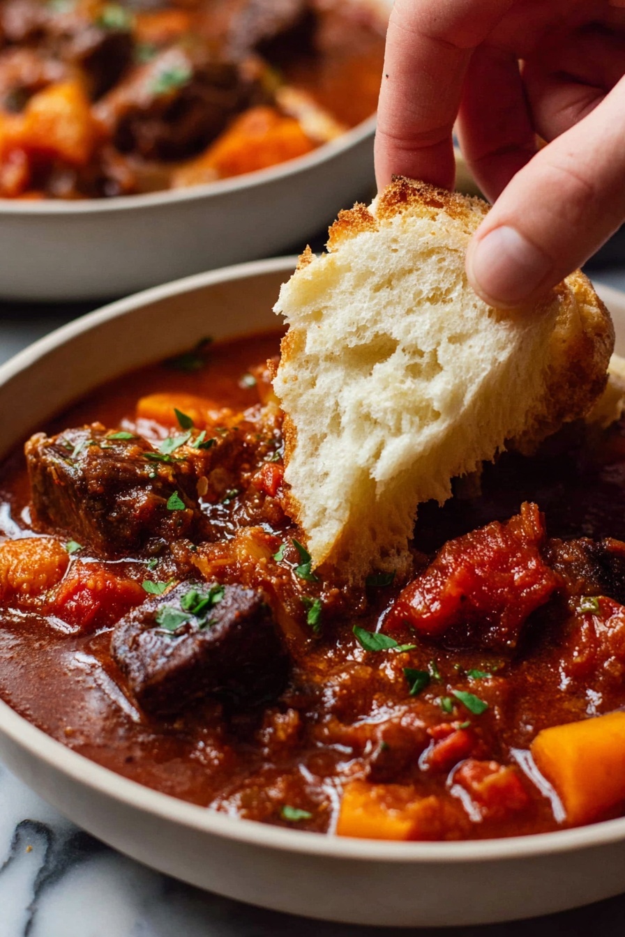 Hungarian Beef Goulash - Serving Suggestion