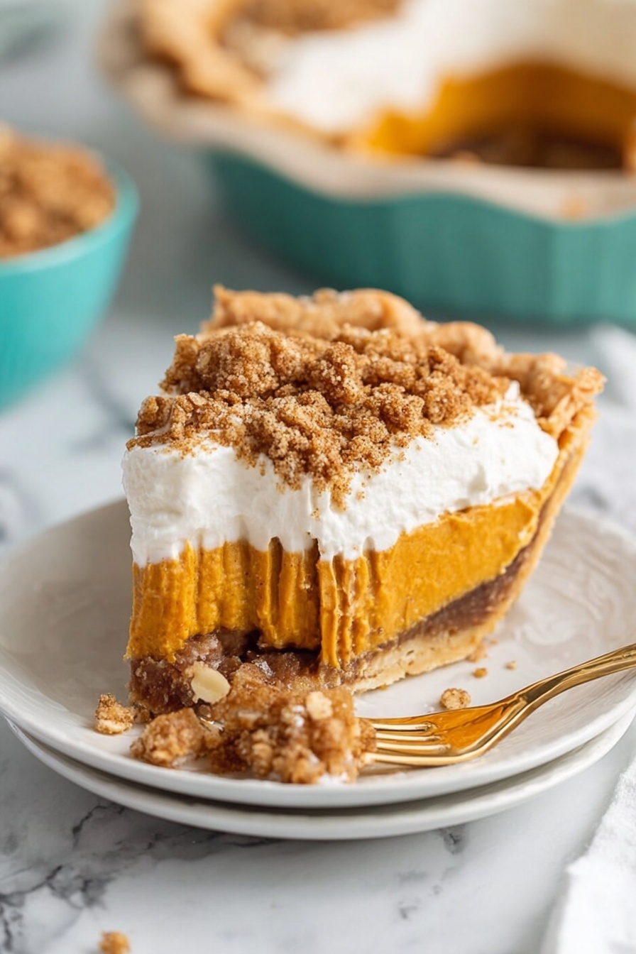 Pumpkin Pie with Caramel - Serving Suggestion