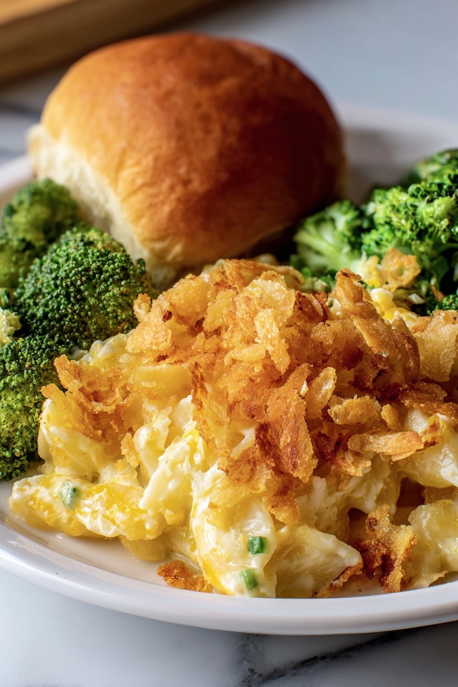 Cheesy Potato Casserole - Serving Suggestion