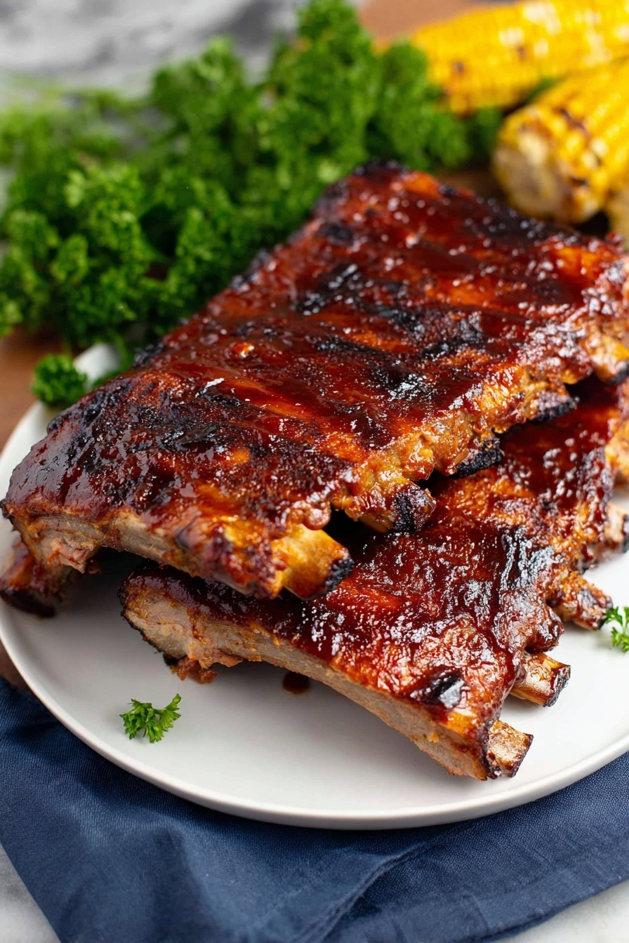 Juicy Grilled Ribs - Serving Suggestion