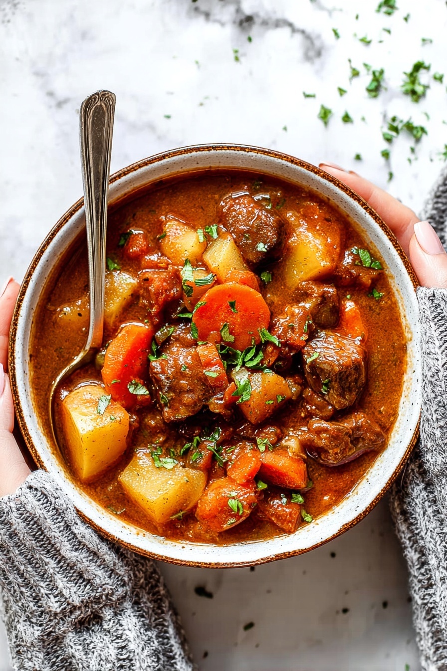 Crockpot Beef Stew - Serving Suggestion