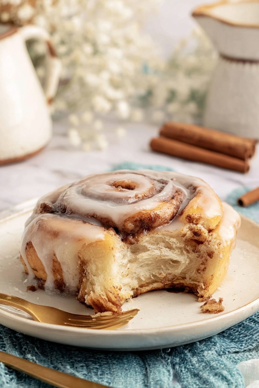 overnight cinnamon roll bake - Serving Suggestion