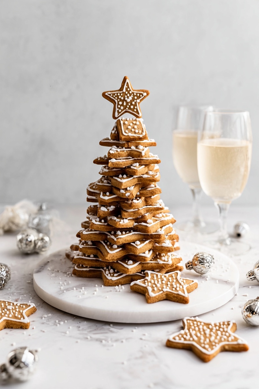 Festive Cookie Christmas Tree - Serving Suggestion