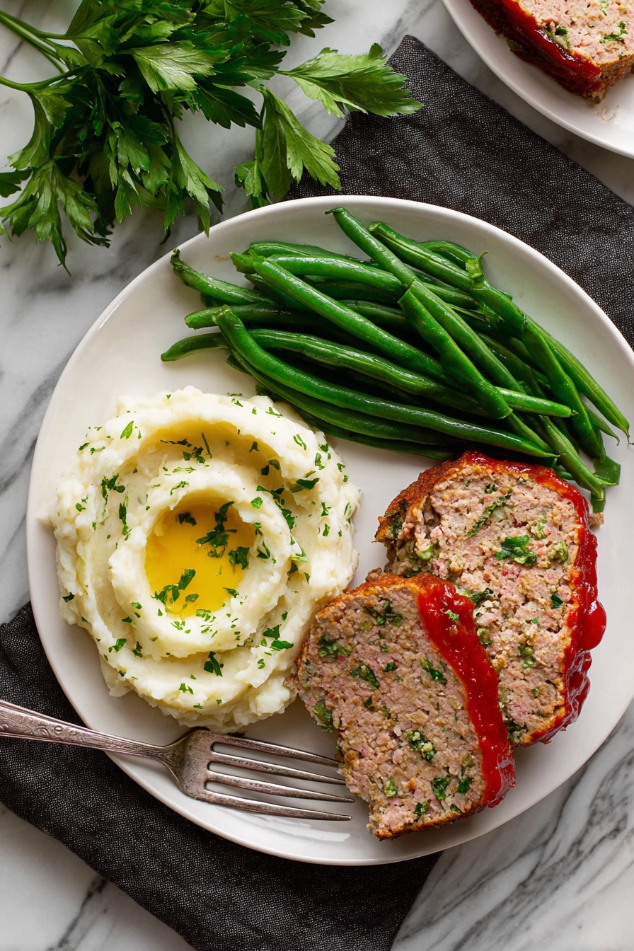 Healthy Turkey Meatloaf - Serving Suggestion