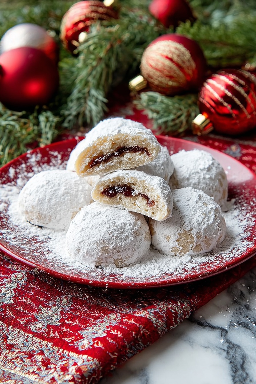 Almond Snowball Cookies - Serving Suggestion