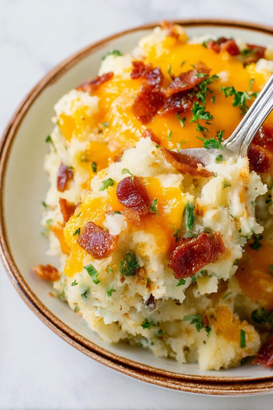 Twice Baked Potato Casserole - Serving Suggestion