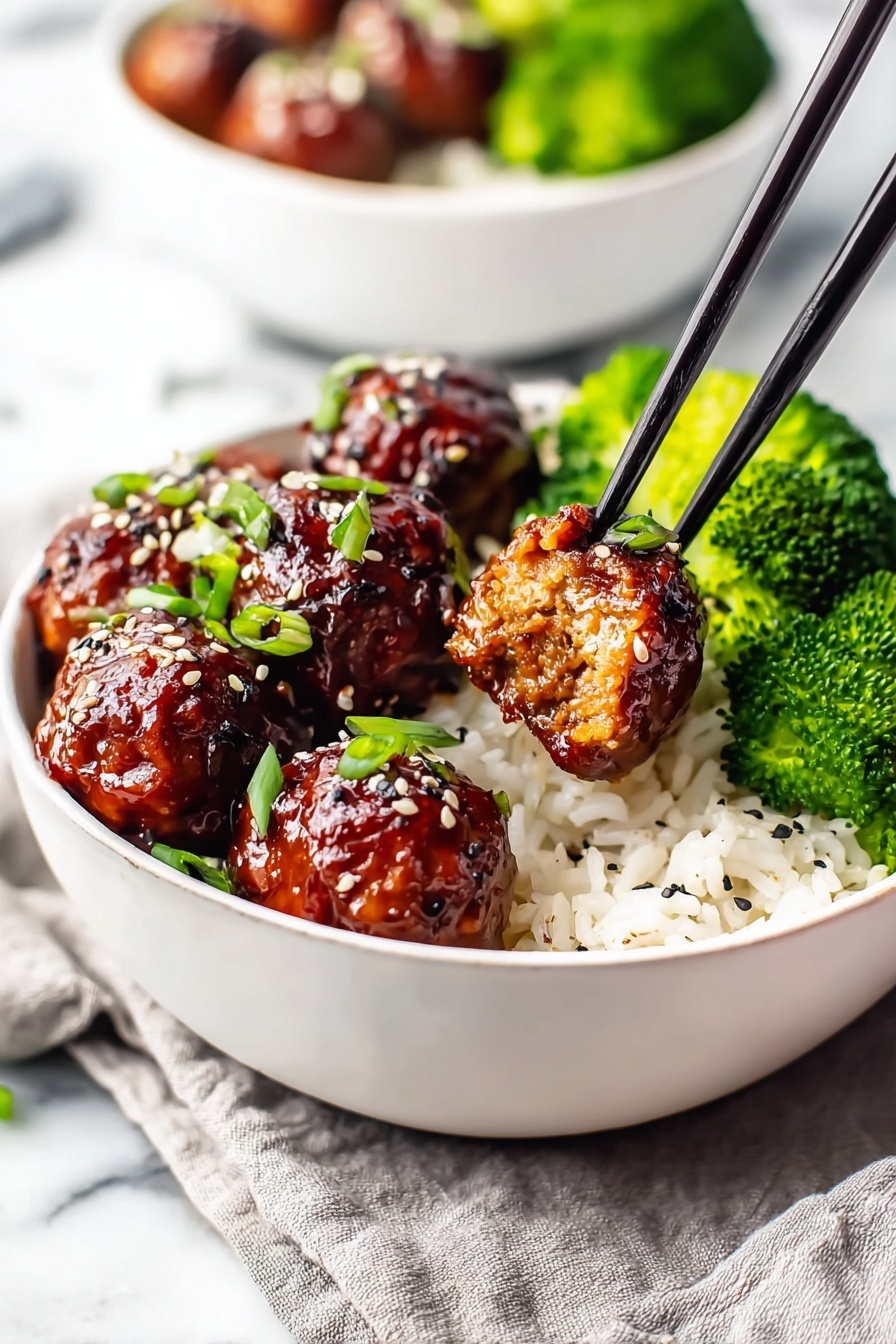ginger chicken meatballs - Serving Suggestion