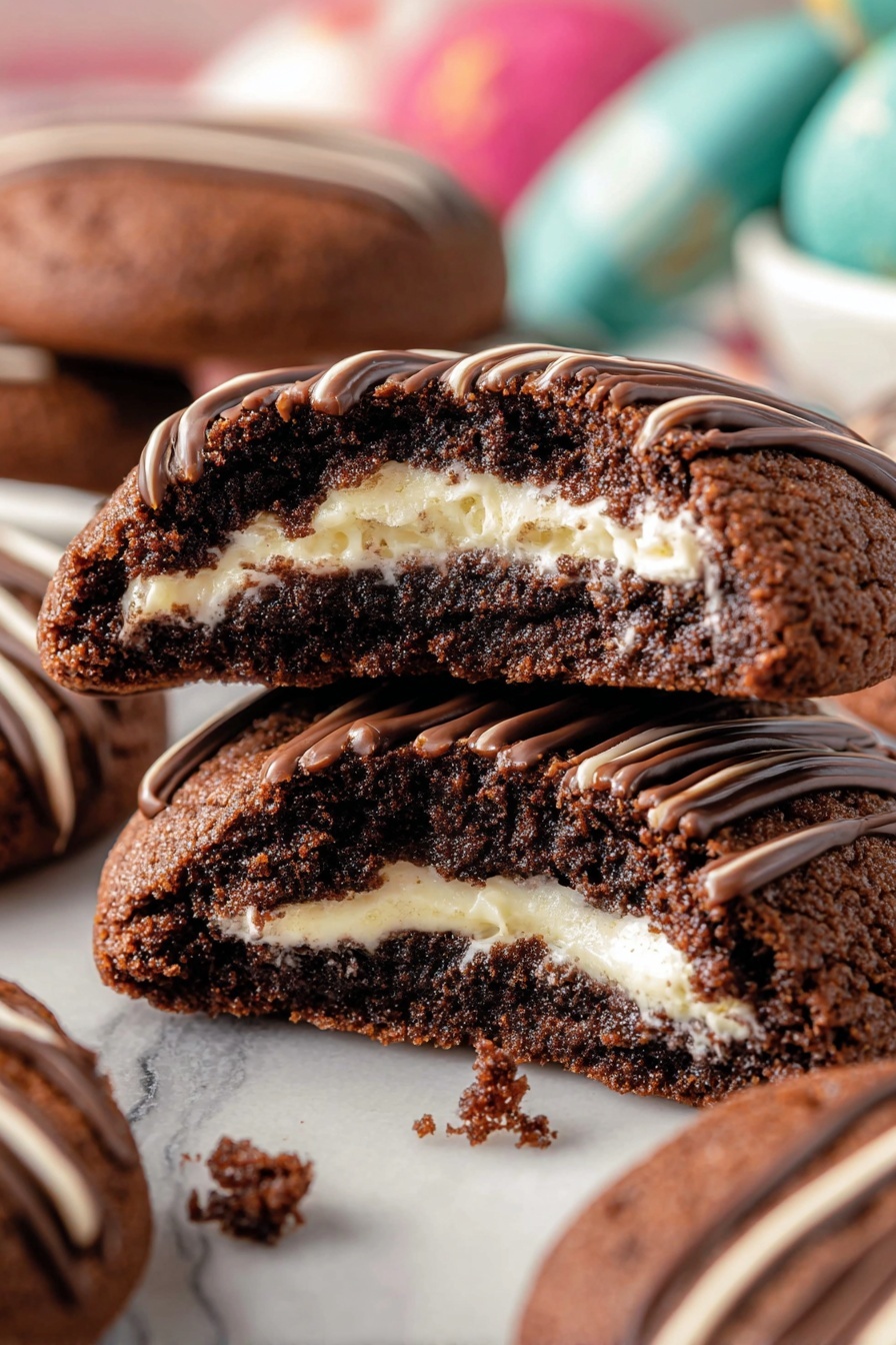 chocolate cheesecake cookies - Serving Suggestion