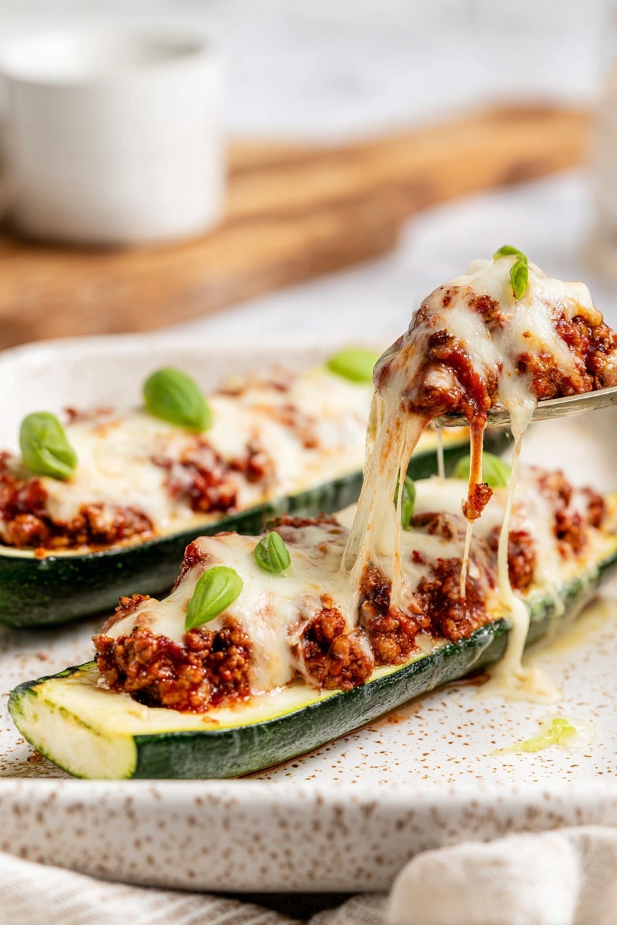 Turkey Zucchini Boats - Serving Suggestion