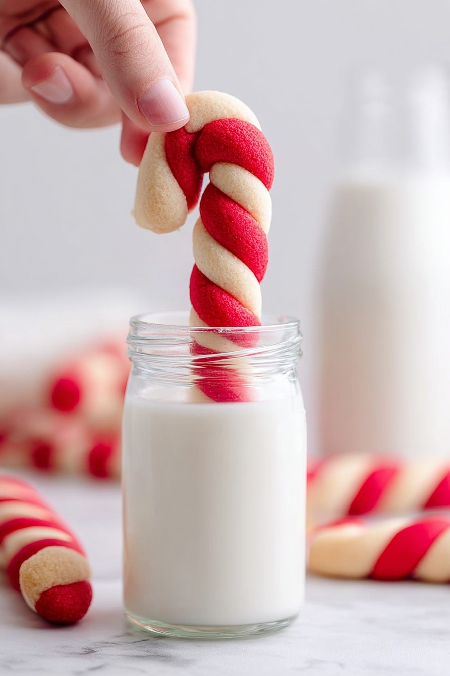 Candy Cane Cookies - Serving Suggestion