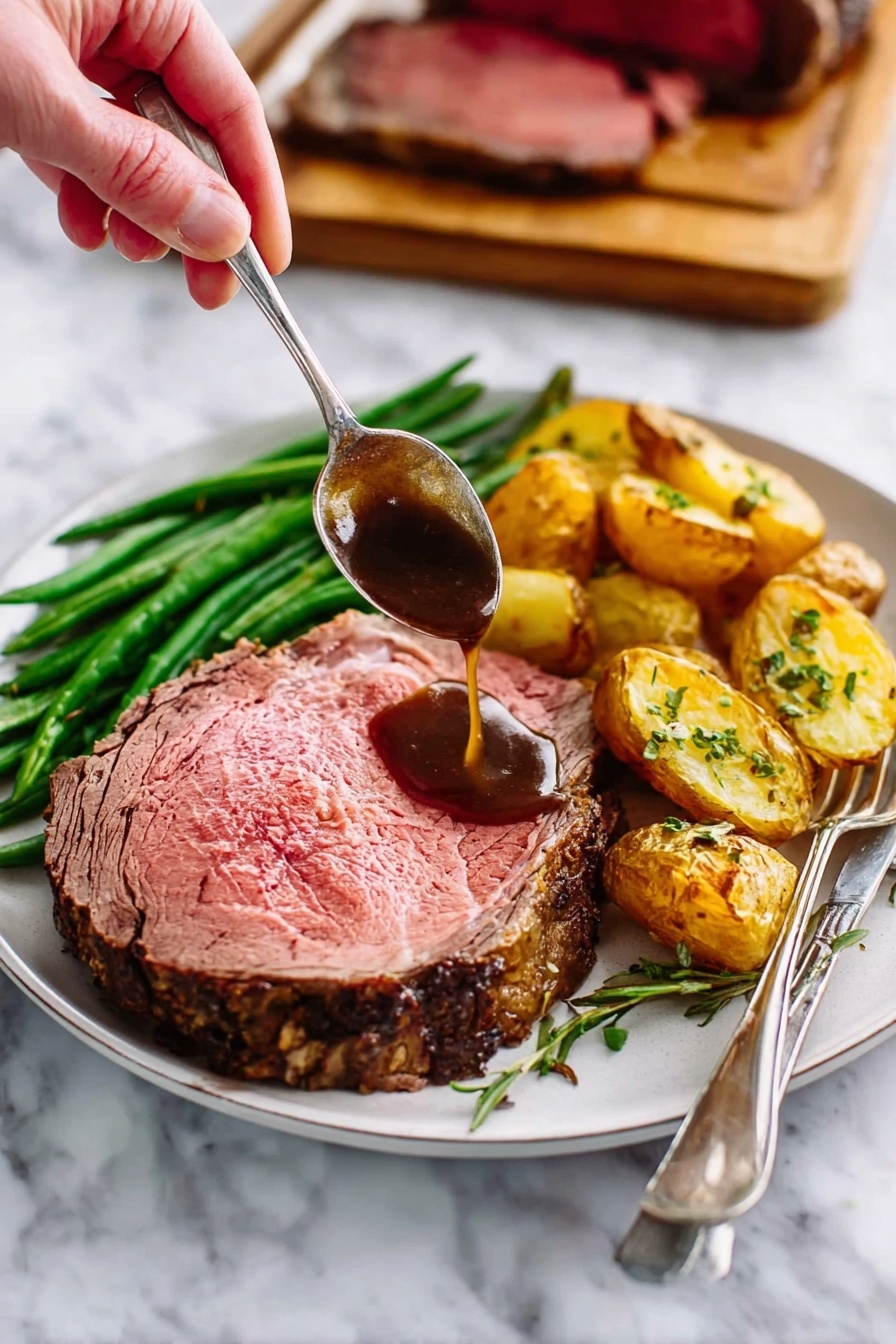 garlic herb prime rib - Serving Suggestion