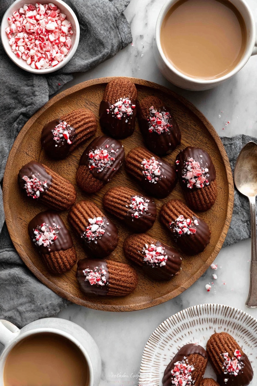 chocolate peppermint madeleines - Serving Suggestion
