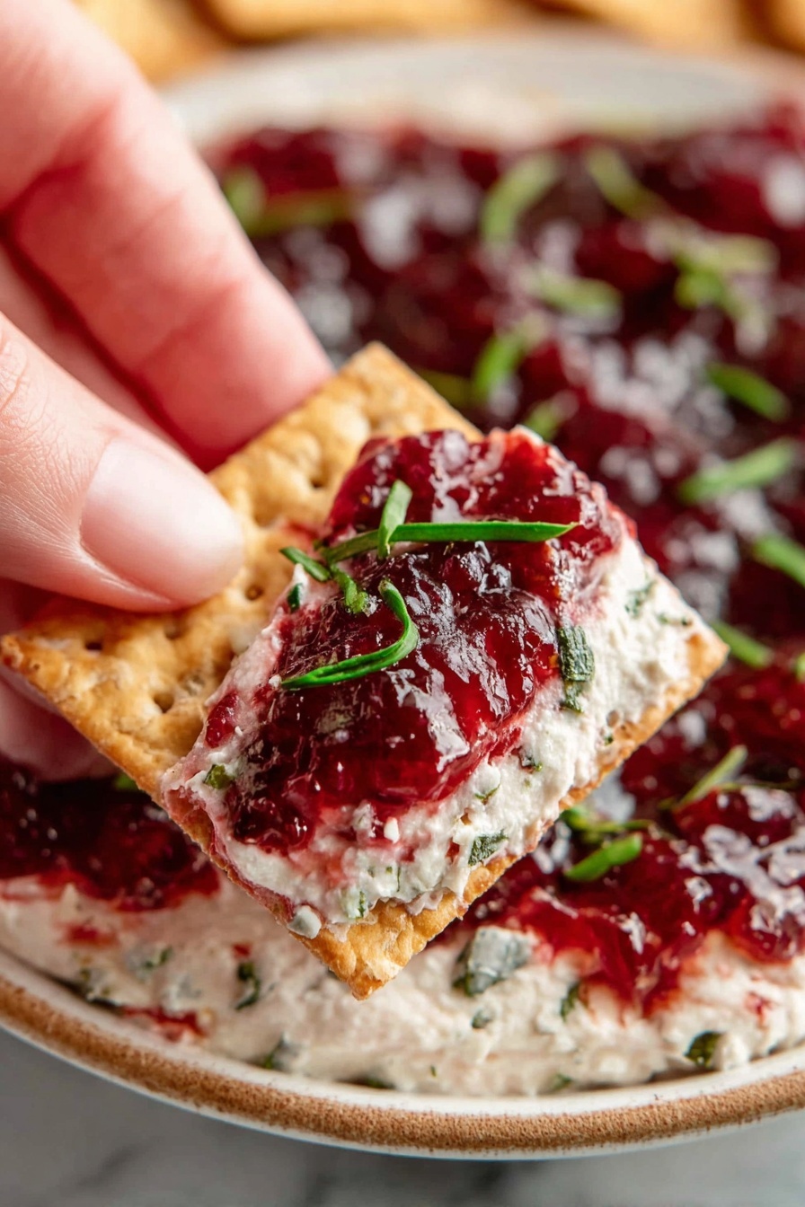 cranberry jalapeno dip - Serving Suggestion