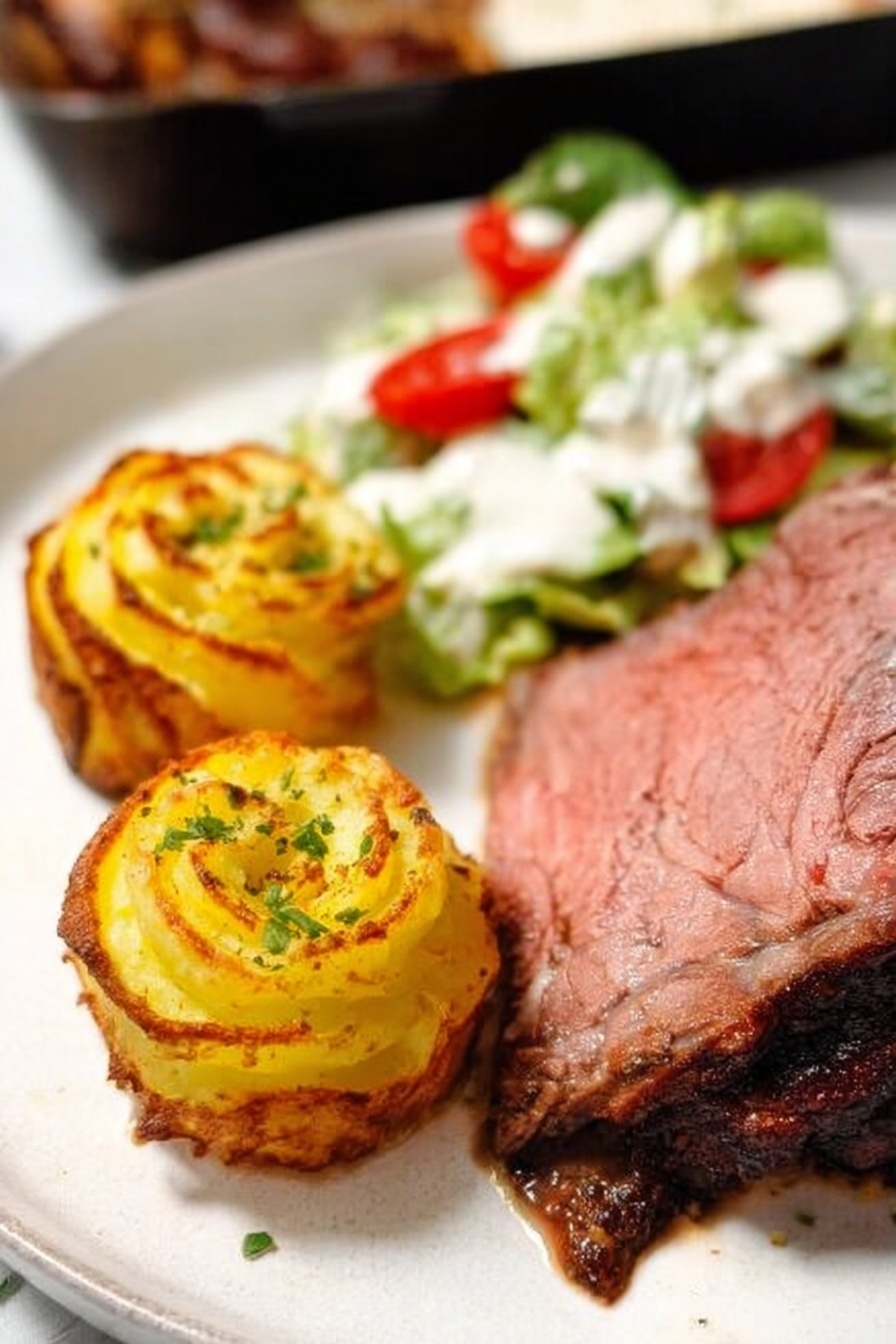 Creamy Duchess Potatoes - Serving Suggestion