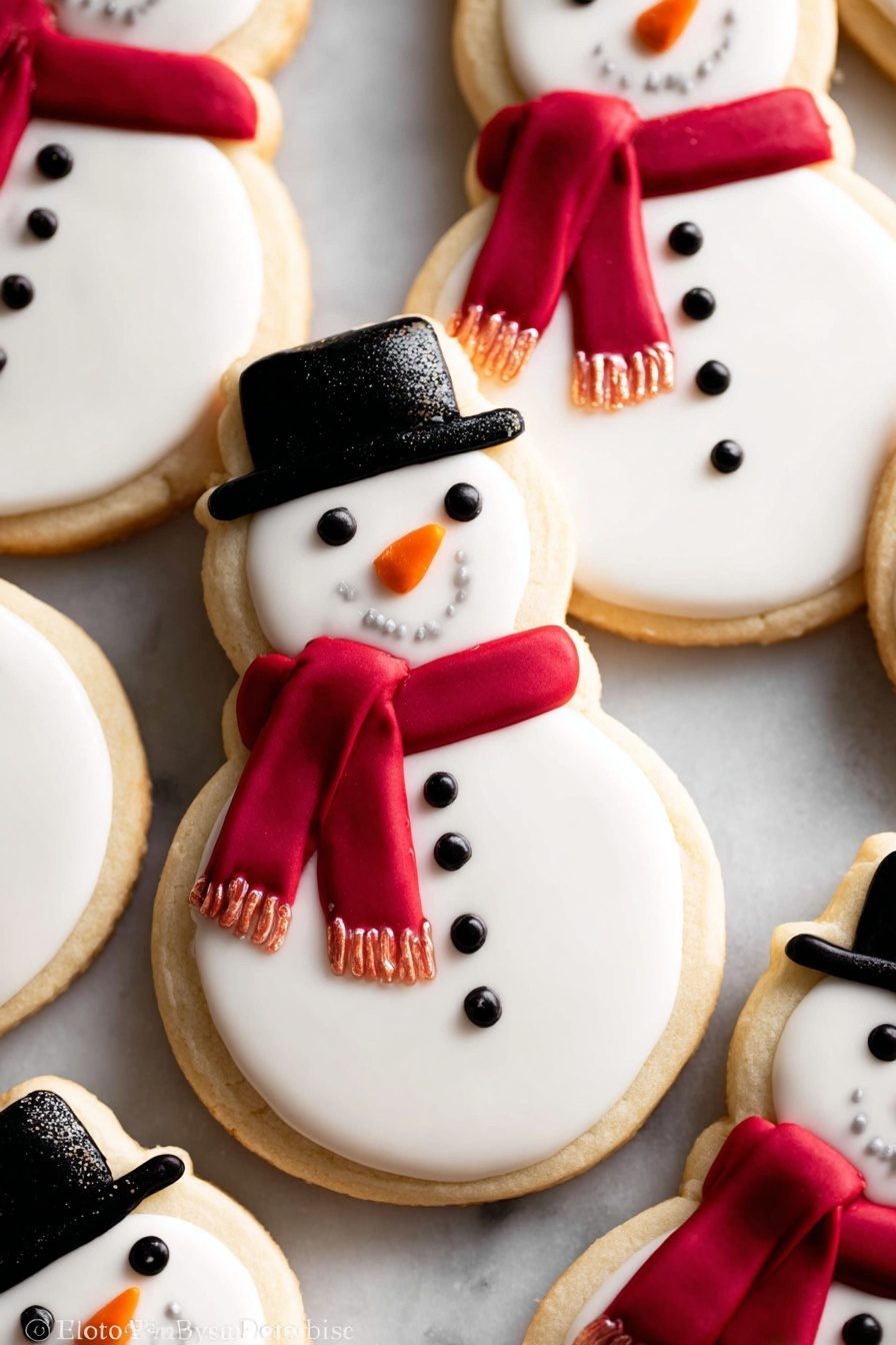 snowman sugar cookies - Serving Suggestion