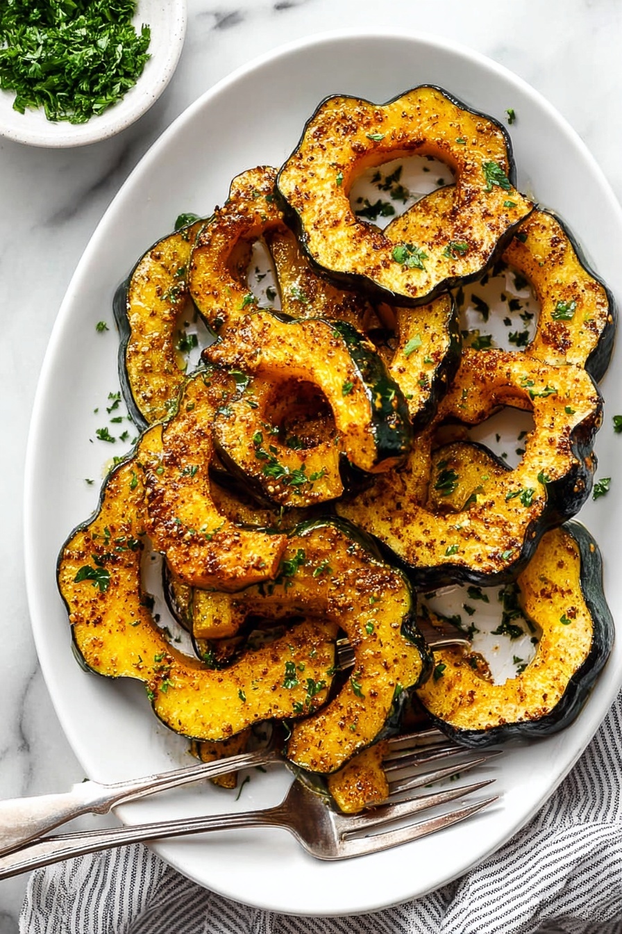Parmesan Acorn Squash - Serving Suggestion