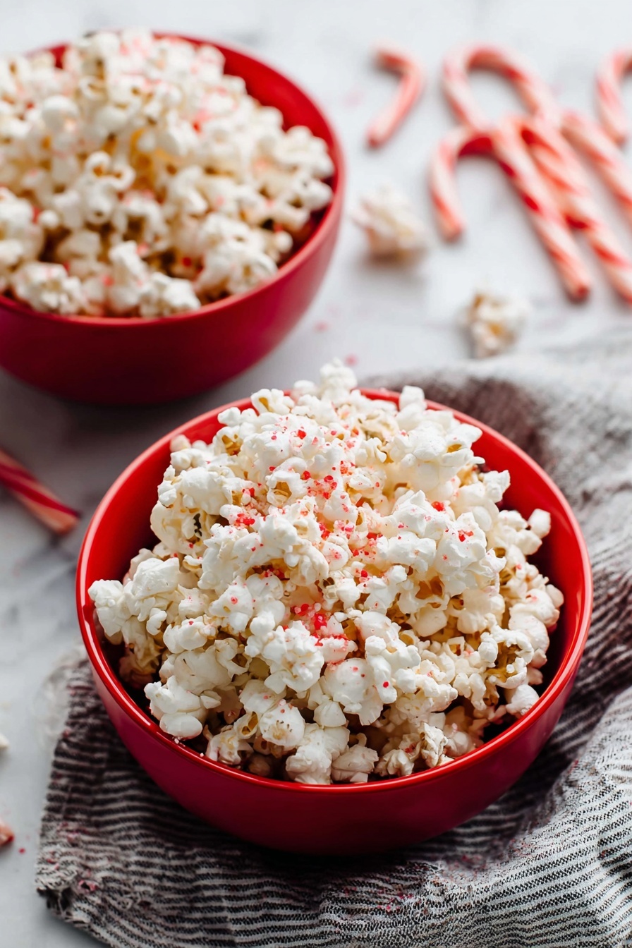 Candy Cane Popcorn - Serving Suggestion