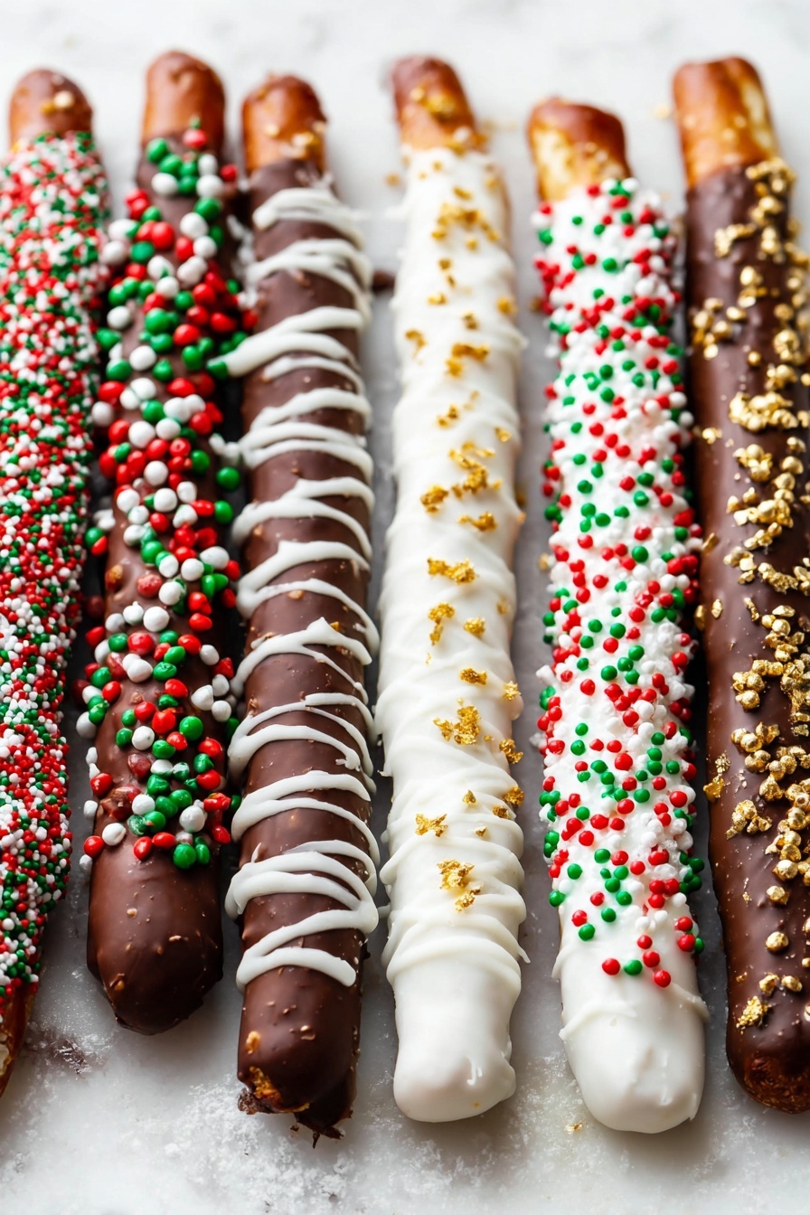 Chocolate Dipped Pretzels - Serving Suggestion