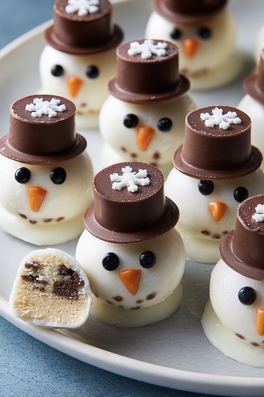 Snowman Cookie Bites - Serving Suggestion