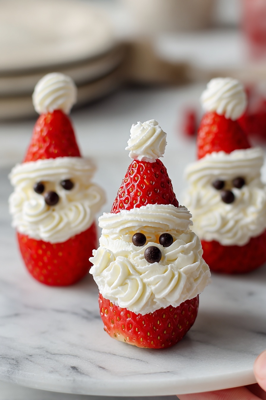 Strawberry Santas - Serving Suggestion