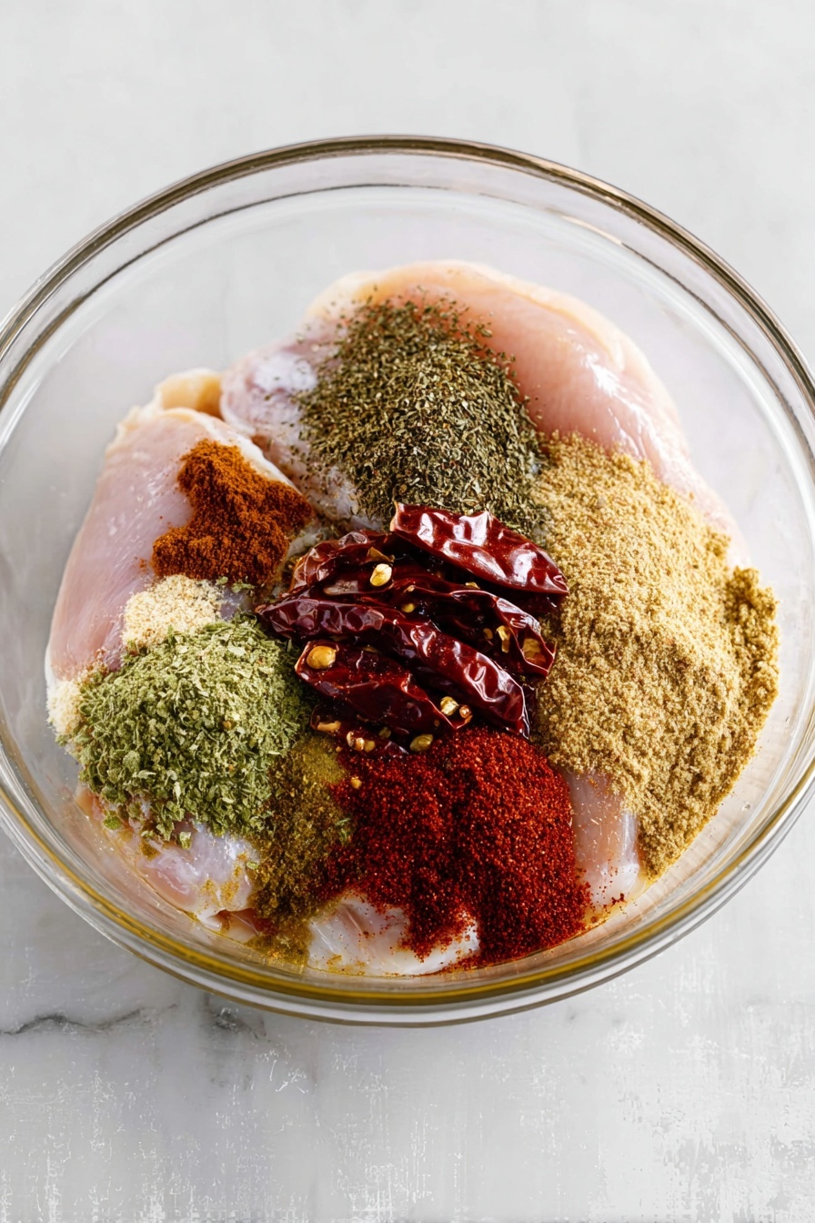 A white bowl on a white marbled surface holds a layered dish with sliced grilled chicken pieces arranged in a row on one side, showing a brown crispy texture on the outside and white inside. Next to the chicken is a pile of shredded pale yellow cheese. Below the cheese is a dollop of white sour cream on top of black beans and sliced green jalapeno peppers. Beside the chicken, there is a small portion of chopped green lettuce. On the opposite side of the bowl, white rice fills about one-third of the space, topped partly with colorful pico de gallo made of diced red tomatoes, green peppers, and purple onion bits. A bright green lime wedge sits at the center edge near the chicken and cheese. A gold fork rests on the bowl's right edge, leaning inward. Some green cilantro leaves and a lime half appear in the top left corner outside the bowl. photo taken with an iphone --ar 2:3 --v 7