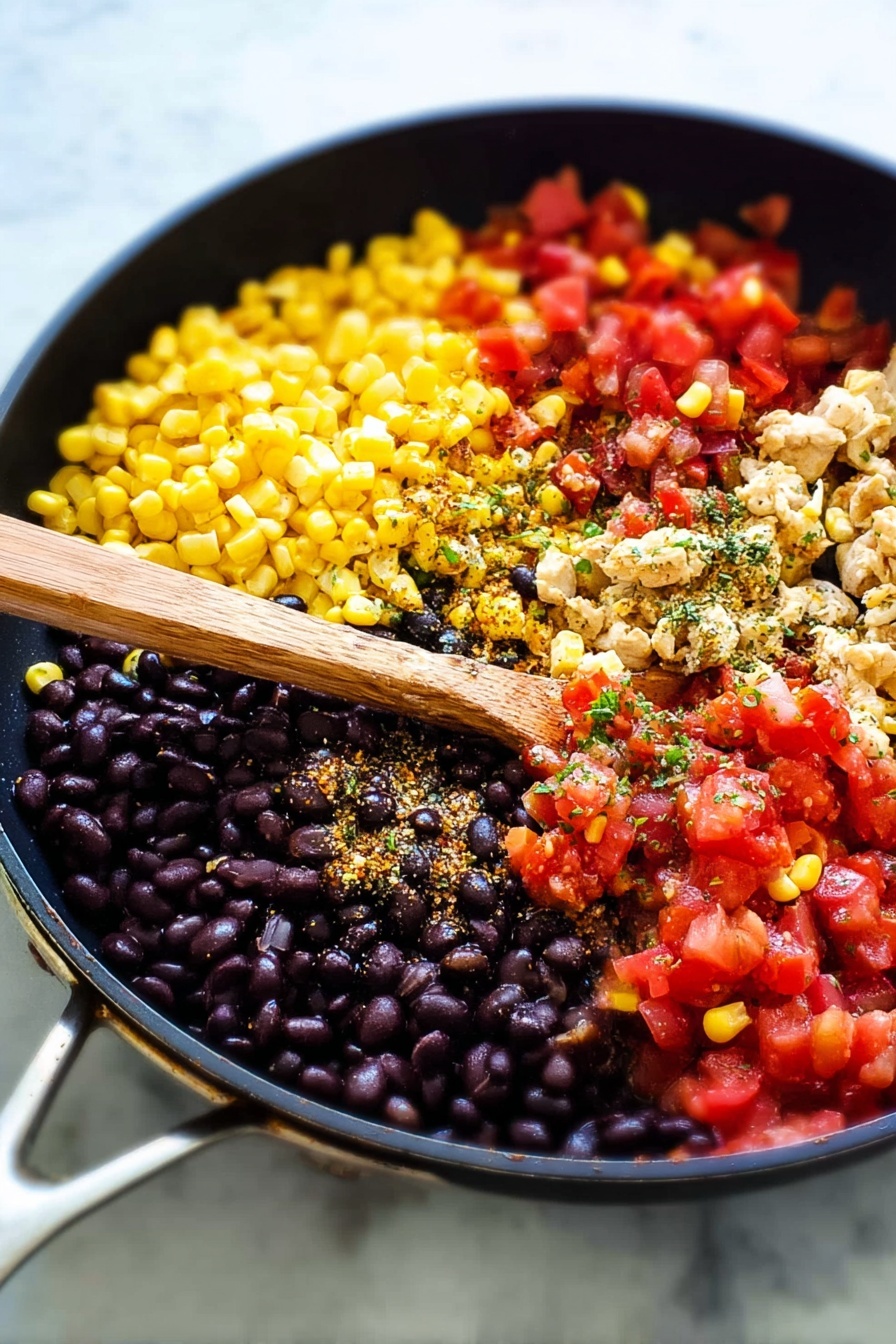 The image shows several golden brown, crispy stuffed rolls arranged on a white plate with a creamy light green dip in a small white bowl in the center. Each roll is cut in half, revealing layers inside with black beans, yellow corn, diced red bell peppers, green herbs, and white cubes that look like tofu or cheese. The rolls have a flaky texture on the outside and are filled with colorful vegetables and beans in neat layers. A woman's hand is holding one half of a roll, dipping it into the thick, smooth green sauce. Bright green cilantro leaves decorate the plate, and the background has a white marbled texture with a colorful cloth nearby. Photo taken with an iphone --ar 2:3 --v 7