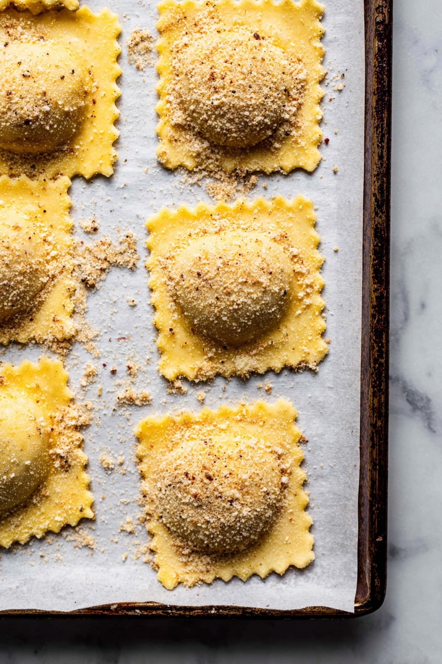 A close-up shot shows a woman's hand holding a golden-brown, square-shaped crispy snack with small green herb flakes, dipping one corner into a small clear glass bowl filled with bright red chunky tomato sauce. Behind, a white plate holds several more of the same snacks, all with a crunchy, textured surface. The scene is set on a white marbled surface with soft natural lighting highlighting the crispy texture of the snack and the rich color of the sauce. photo taken with an iphone --ar 2:3 --v 7
